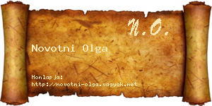Novotni Olga névjegykártya