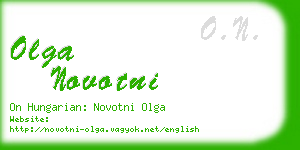 olga novotni business card